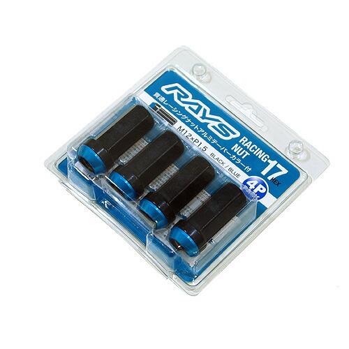 RAYS レイズ レーシング 2ピースナット M12×P1.5 ブルーカラー 4個 