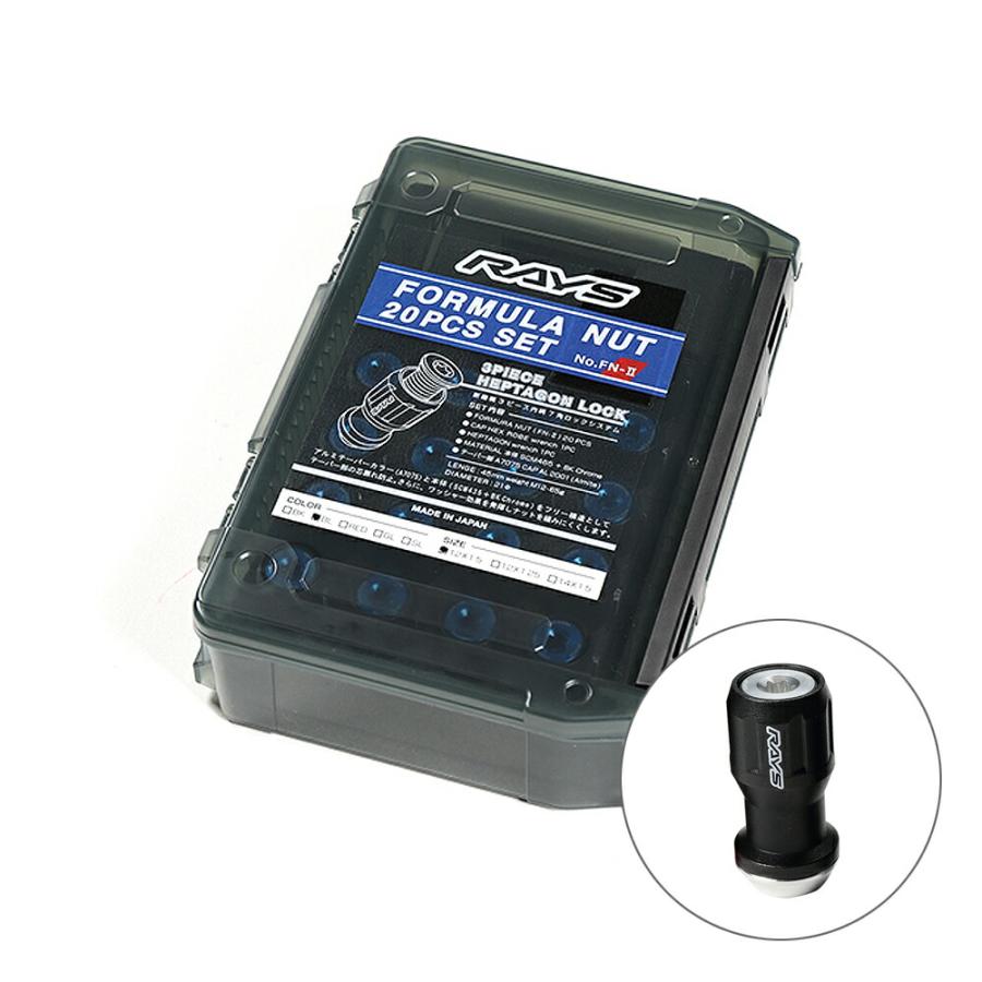 レイズ フォーミュラナット 20PCSセット RAYS レイズ フォーミュラナットセット(FN-II) 20PC M14x1.5 シルバー
