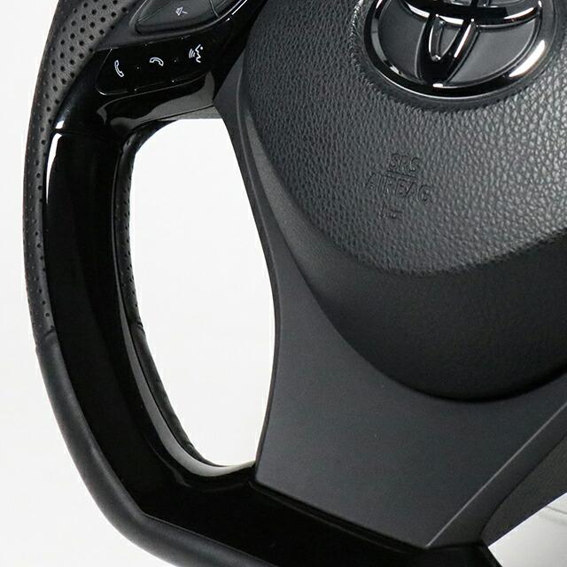 レアル ステアリング コンビタイプ ブラックウッド&ピアノブラック