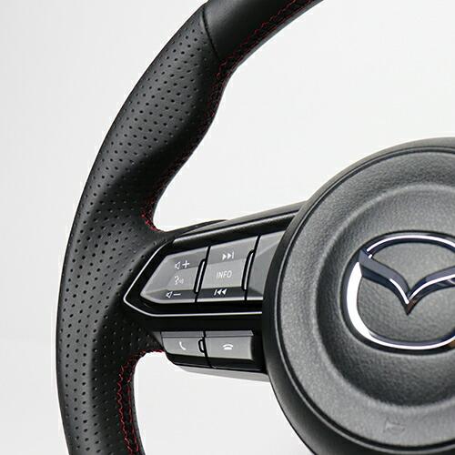 REAL（車） REAL レアル ステアリング オールレザー (レッド×ブラック 