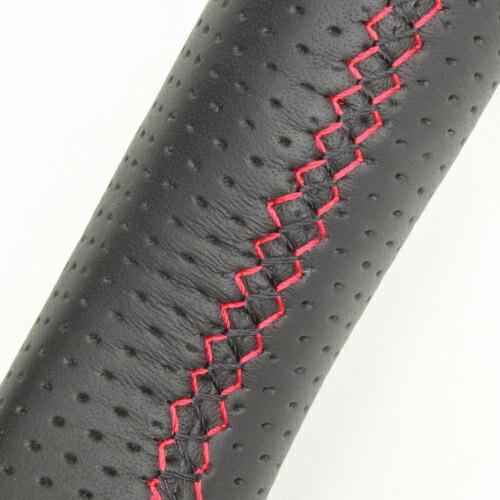 REAL レアル ステアリング オールレザー (レッド&times;ブラック ユーロステッチ) エブリイワゴン DA17W 2015年2月〜