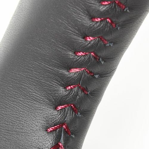 REAL レアル ステアリング フェニックスレッド (ダークワインステッチ 