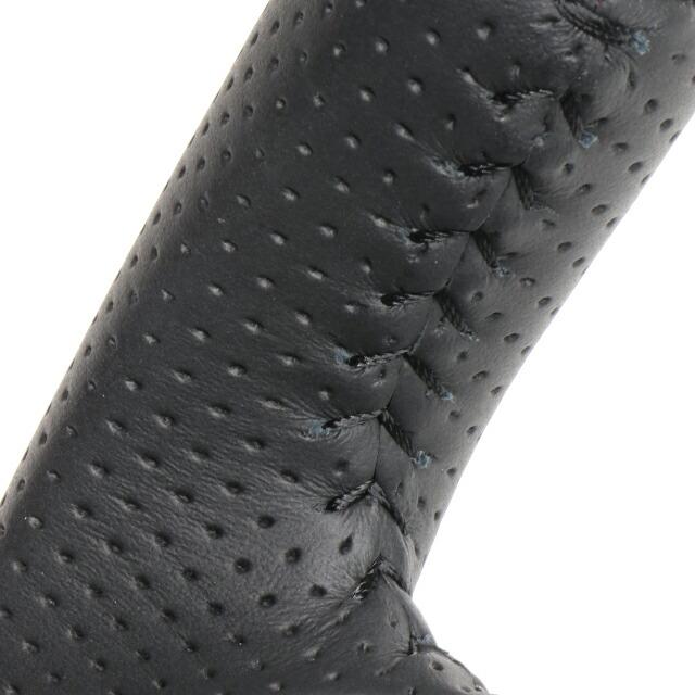 REAL（レアル） ステアリング ピアノブラック (ブラックステッチ