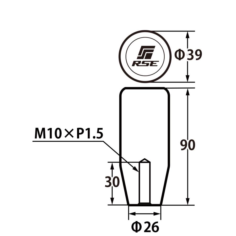 RSE リアルスピードエンジニアリング ジュラコンシフトノブ タイプL 90mm M10-P1.50 シビック タイプR FL5 MT |  | 01