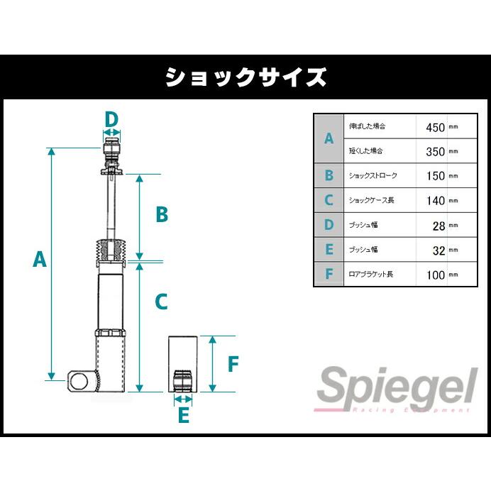 シュピーゲル Spiegel プロスペックライントレース用 リアキット 130mm