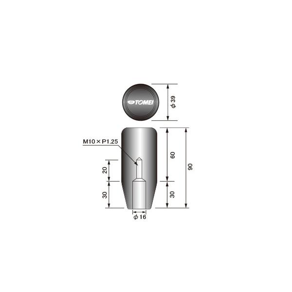TOMEI POWERED 東名パワード シフトノブ ロング 90mm M10-V2