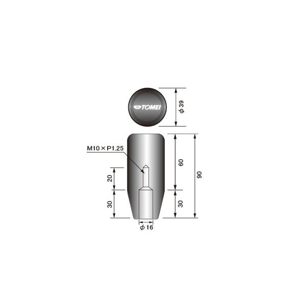 東名パワード シフトノブ ロング 90mm M10-V2 フェアレディZ Z34 MT M10×1.25｜auto-craft｜02