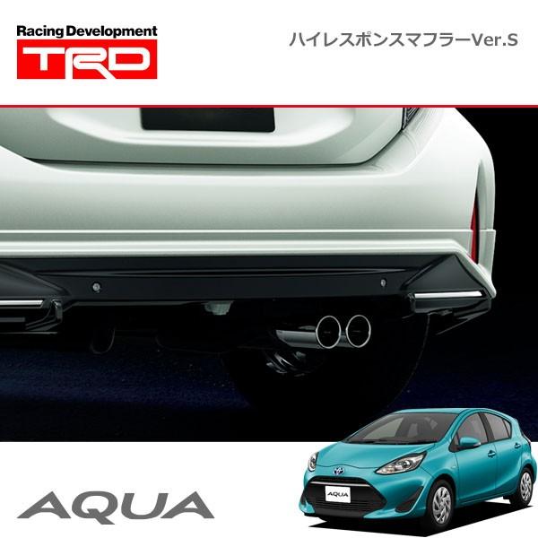 TRD ハイレスポンスマフラーVer.S アクア NHP10 17/06〜 除くリヤバンパースポイラー(純正用品)付車｜auto-craft