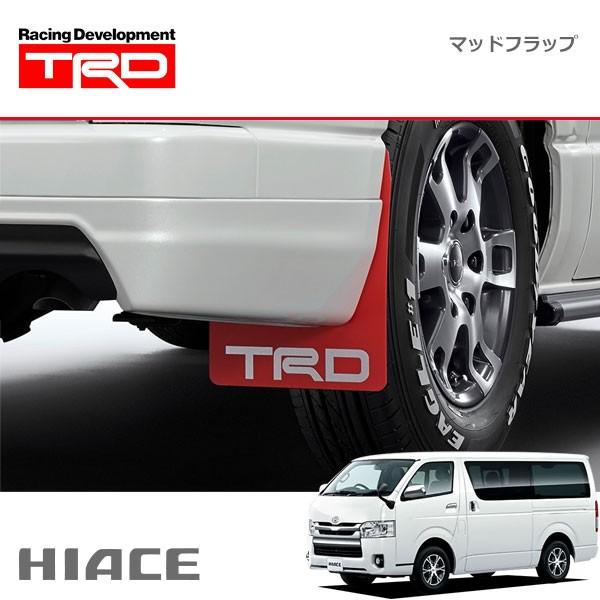 TRD マッドフラップ 赤 4枚セット TRD 即納 マッドフラップ レッド ハイエースバン KDH20# KDH211 KDH22
