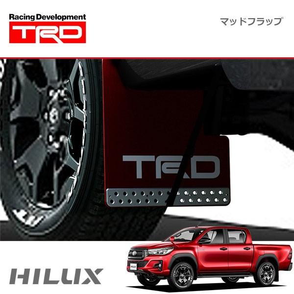 TRD マッドフラップ レッド ハイラックス GUN125 17/09〜20/08