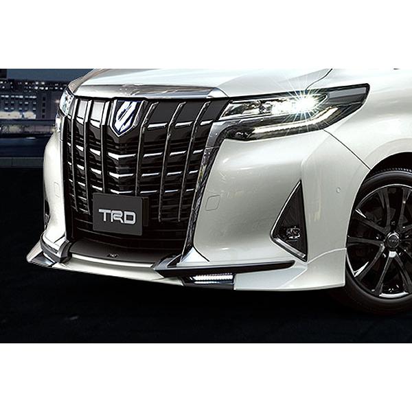 TRD フロントスポイラー LED付 未塗装 アルファード AGH30W AGH35W