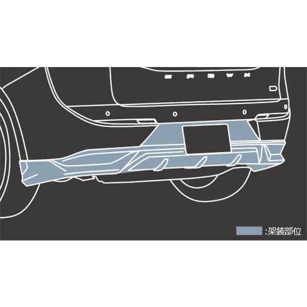 TRD TRD GRリヤバンパースポイラー 未塗装 クラウン AZSH35 TZSH35 22