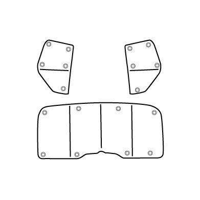 UIvehicle 遮光パッド フロント3面セット ハイエース 200系 標準ボディ