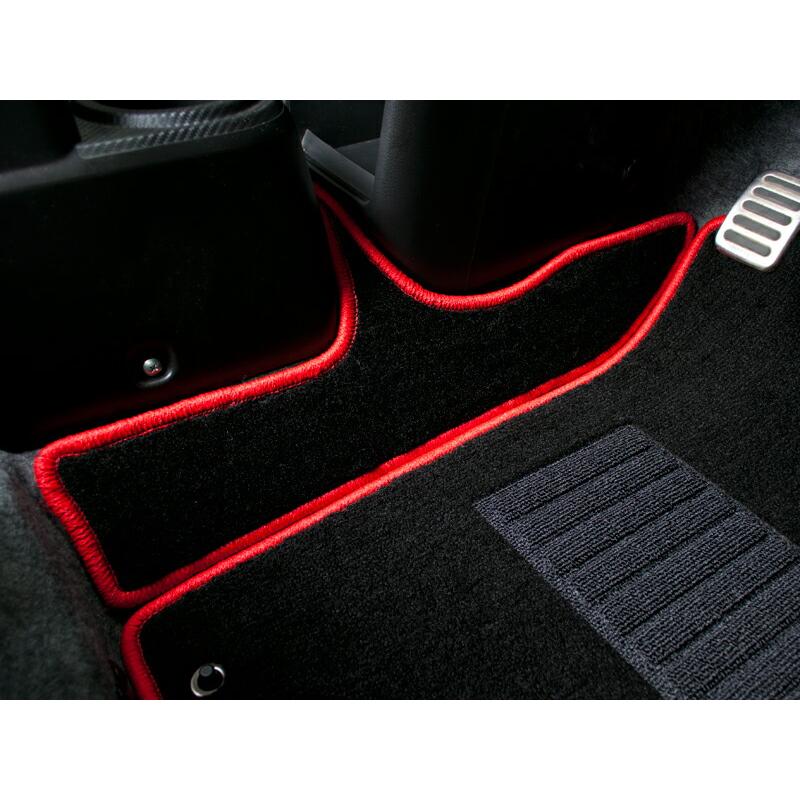 G'BASE フロントセンターマット ブラック×レッド アルトワークス HA36S