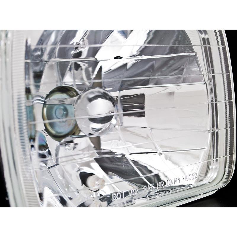 クリアガラス ペンライト＊2個セット 140×200』汎用 角目 角型 ガラス製 クリスタル ヘッドライト