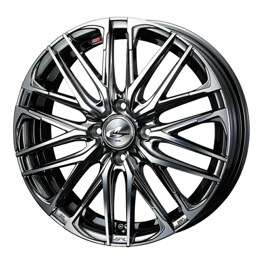 WEDS LEONIS SK アルミホイール1本 15X4.5J 4H PCD100 +45 (ブラック