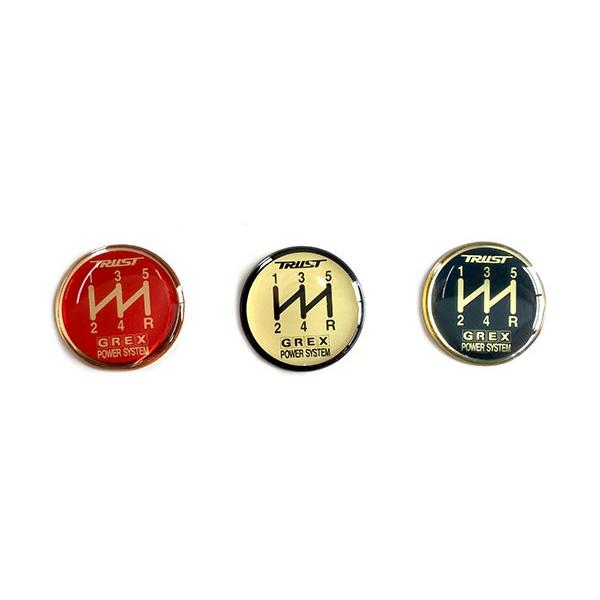 TRUST トラスト GREX シフトノブエンブレム 5速 レッド 【ゆう