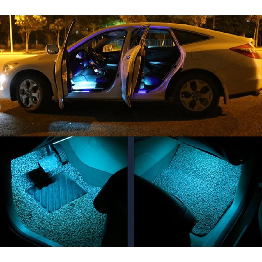【500個セット】LED テープ ライト 2,3m 間接照明 カット可 インテリア 車 LEDイルミネーション フットランプ テープライト 間接照明 9LED 4本