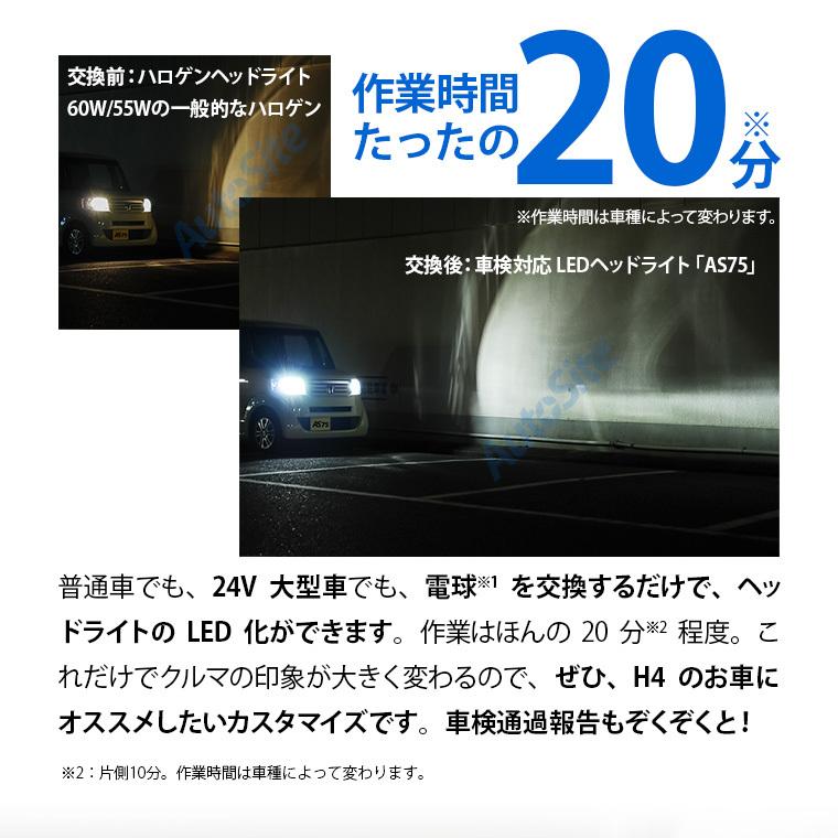 Mh34s Mh44s ワゴンr スティングレー スズキ Ledヘッドライト H4 車検対応 8000lm H4 Hi Lo 12v 24v Led バルブ H4 Ledキット 6500k ファンレス As75 Autosite 05 As75 H4 0176 オートサイト正規代理店auto Ku 通販 Yahoo ショッピング