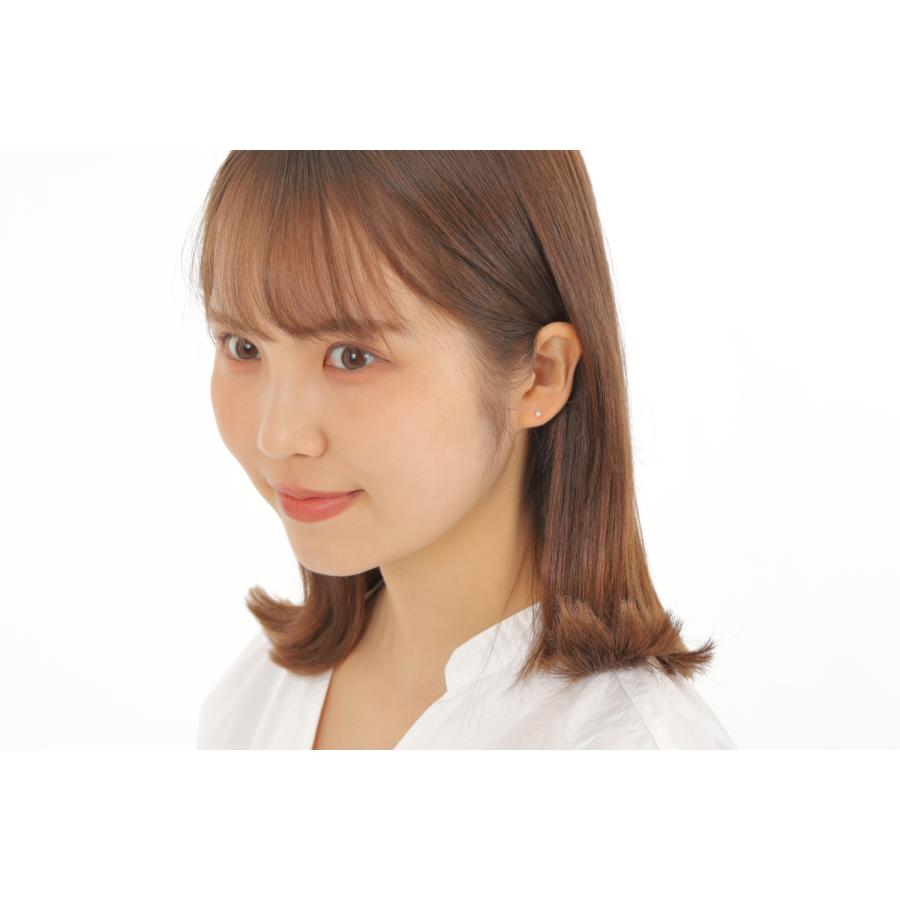 プラチナ 一粒 パール ピアス 2.5-3ミリ あこや真珠 ベビー