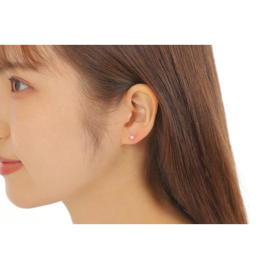 K10YG 一粒 パール ピアス 3.5-4ミリ あこや真珠 ベビーパール スタッドピアス 国産 本真珠 K10YG（10金イエローゴールド）/K10PG（10金ピンクゴールド）の画像