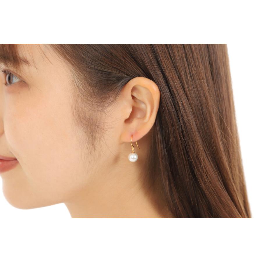 壱岐真珠 パール フック ピアス 7.0-7.5/7.5-8.0/8.0-8.5/8.5-9.0mm K14GF（ゴールドフィルド） あこや真珠 無調色の画像