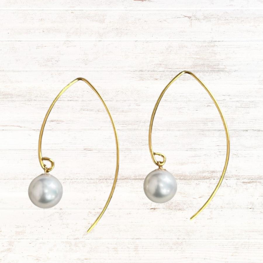 ikipearl-v-earring-k14gf