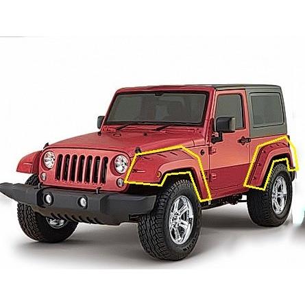 ジープ ラングラー JK 2ドア用 オーバーフェンダー 07y- 並行車