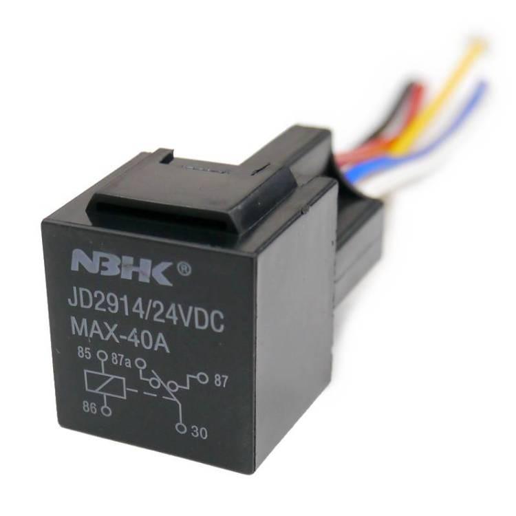 5極リレー カプラー配線付 5線 DC24V用 40A 1個 HID セキュリティー