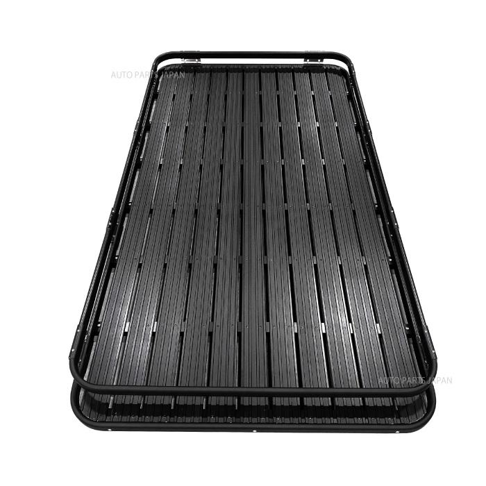 送込 ルーフラック 1.2m x 2.2m アルミ ルーフ キャリア 黒 ブラック  