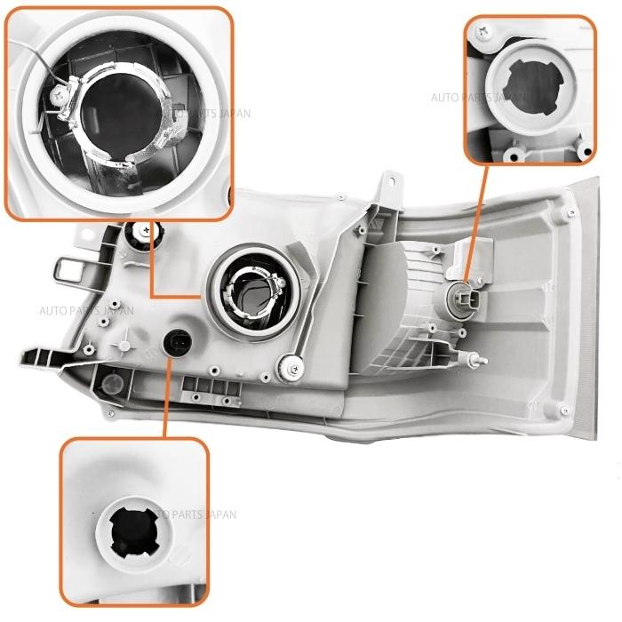 送料込 トヨタ ハイエース 日本光軸 DEPO ヘッドライト 右 200 系 3型