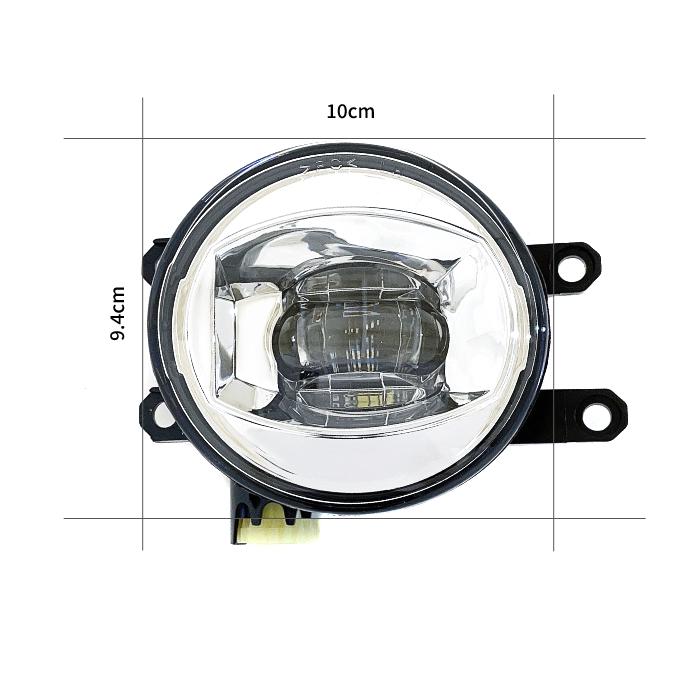 トヨタ（TOYOTA） 汎用 流用 丸型 丸灯 フロント 白 LED フォグランプ