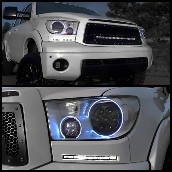 新品未使用　トヨタ セコイア タンドラ　フロントグリル LEDマーカー付 トヨタ セコイア タンドラ 2008-2013y LED フロント DRL デイライト