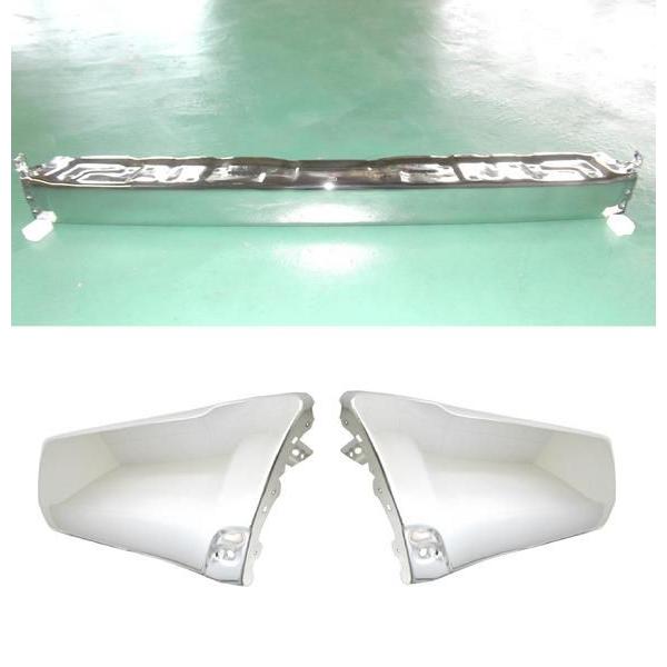 トヨタ ハイラックスサーフ リアクロームメッキバンパー 左中右 SET