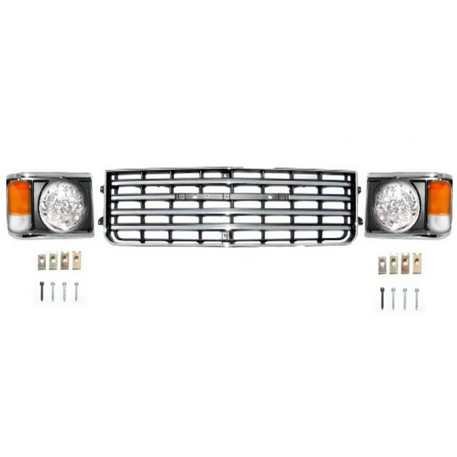 ランクル 60 61 62 グリル ベゼル ヘッドライト コーナー 丸目 SET BJ60V BJ61V HJ60V HJ61V FJ60V FJ61V FJ62V ライト枠 丸灯 丸 | ランドクルーザー | 13