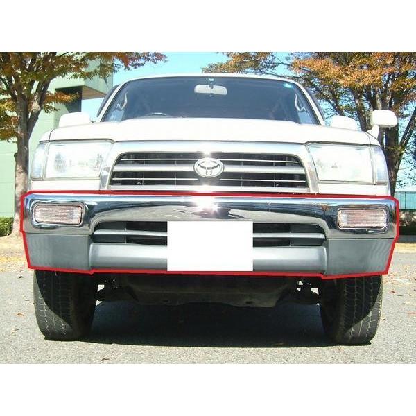 トヨタ ハイラックス サーフ 18系 前期 ナロー仕様 クロームメッキフロントバンパー 
フロントエプロン セット VZN180W VZN185W