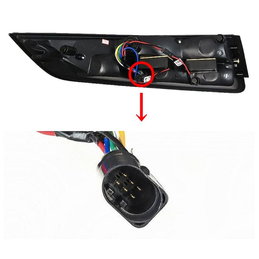 ポルシェ 911 997 ファイバーフル LED テールランプ インナークローム