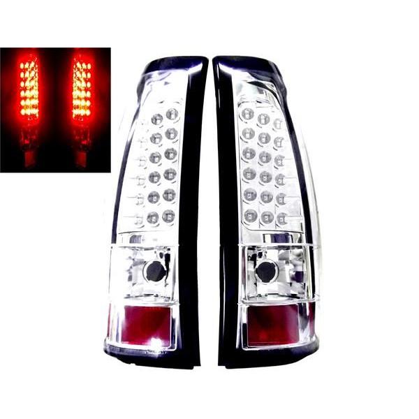 シボレー シルバラード GMCシエラ 99y- LEDクリアテールランプ 送料無料