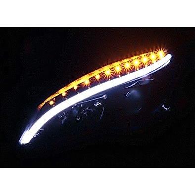 メルセデス ベンツ Cクラス W204 07-10y クローム ファイバーLED