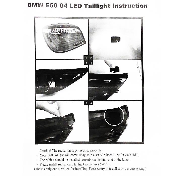 送料無料 BMW 5シリーズ E60 セダン 後期 フル LEDファイバー レッド