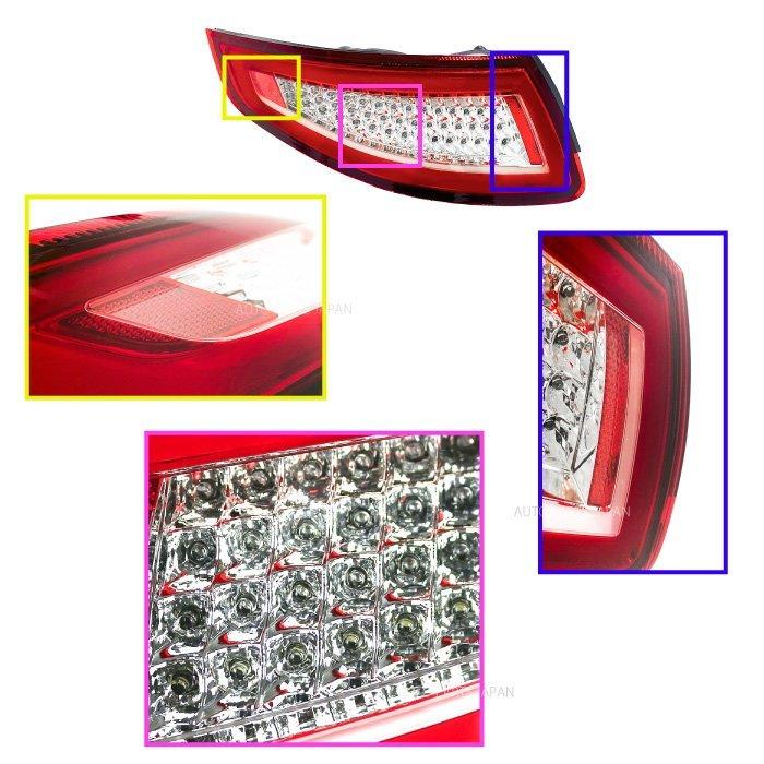 送込 流れるウィンカー ポルシェ 911 / 997 フル LED テールランプ