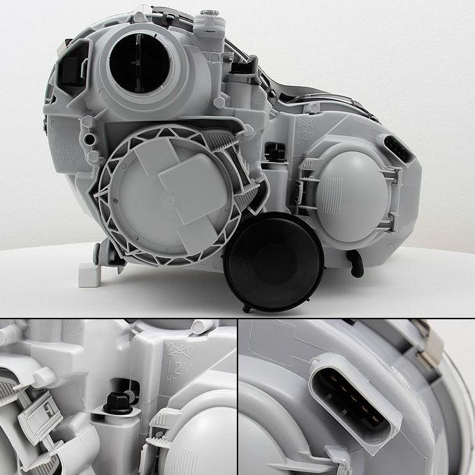 ベンツ Cクラス W203 後期仕様 プロジェクター ヘッドライト クロームメッキ 左右 セット ハロゲン車用 送料無料_1