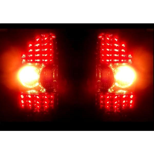 パジェロ V60 V70 クリスタル LED クリアレッドコンビ テールランプ 