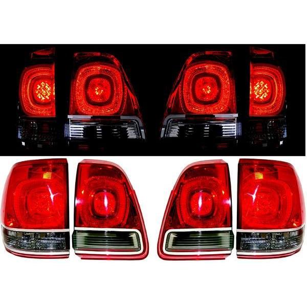 ランクル100　テールランプ トヨタ ランクル 100 101系 200 系LOOK リア LED スモークコンビ