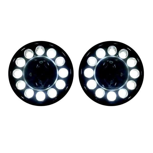 ミニ MINI R58 R59 R60 DRL LEDデイライトフォグランプ 銀 送料無料