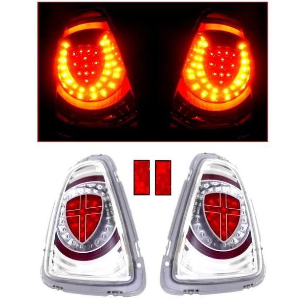 MINI ミニ R56 R57 リアクリアクロームLEDテールランプ BMW ビーエムダブリュー 送料無料