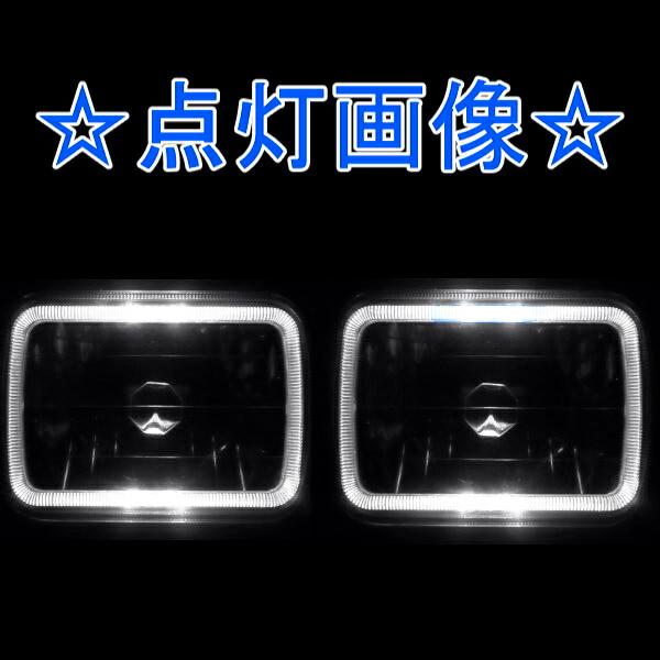 汎用 角型 角灯 7インチ LEDチューブイカリング ヘッドライト 汎用 角型 角灯 7インチ LEDチューブイカリング ヘッドライト