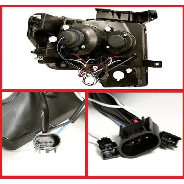 フォード F150 F-150 09y-14y 日本光軸仕様 LED イカリング プロジェクター ヘッドライト ブラックインナー 左右 ライト ランプ 送料無料_2