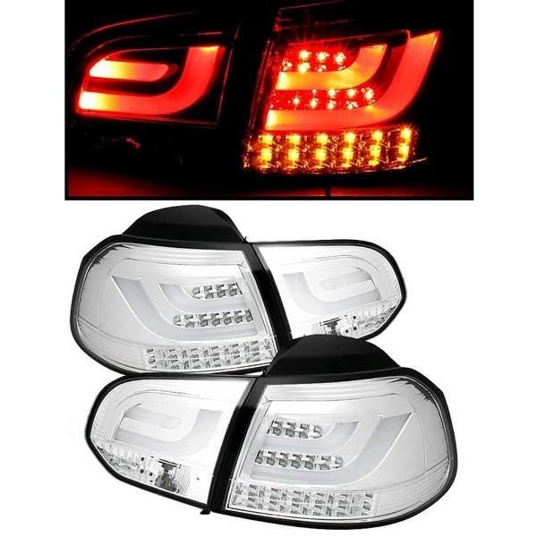 VW ゴルフ 6 09y-13y 後押しLEDファイバークリアテールランプ 貨物輸送無料 自動車-ライト、レンズ