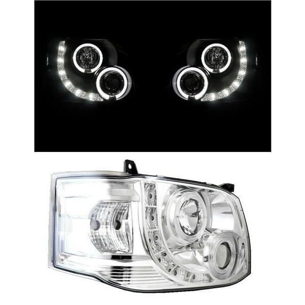 ハイエース 200系 3型 LED イカリング ヘッドライト HID無用 TRH216K